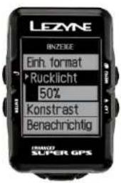 Lezyne Micro C - Anzeige Helligkeit - 1