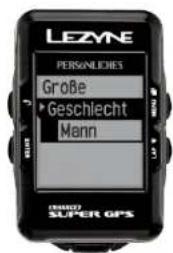 Lezyne Micro C - Geschlecht einstellen - 1