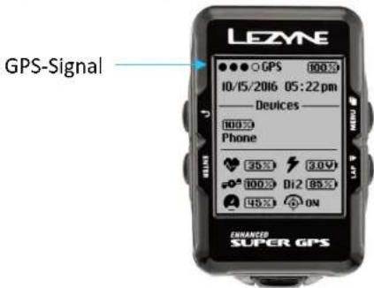 Lezyne Macro - GPS-Satellitensignal - 1