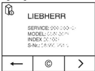 LIEBHERR SBSes 8663 - Alternativ können die Geräteinformationen über das Typenschild abgelesen werden: - 1