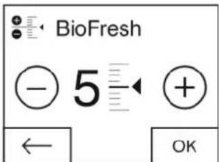 LIEBHERR KBef 4310 - Temperatur im BioFresh-Teil einstellen - 2