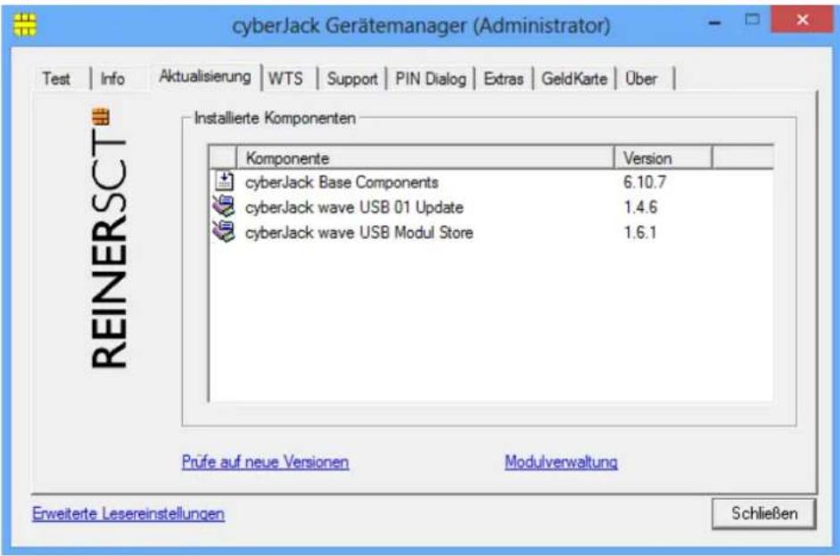 Reiner SCT CyberJack Wave - Modulverwaltung - 1