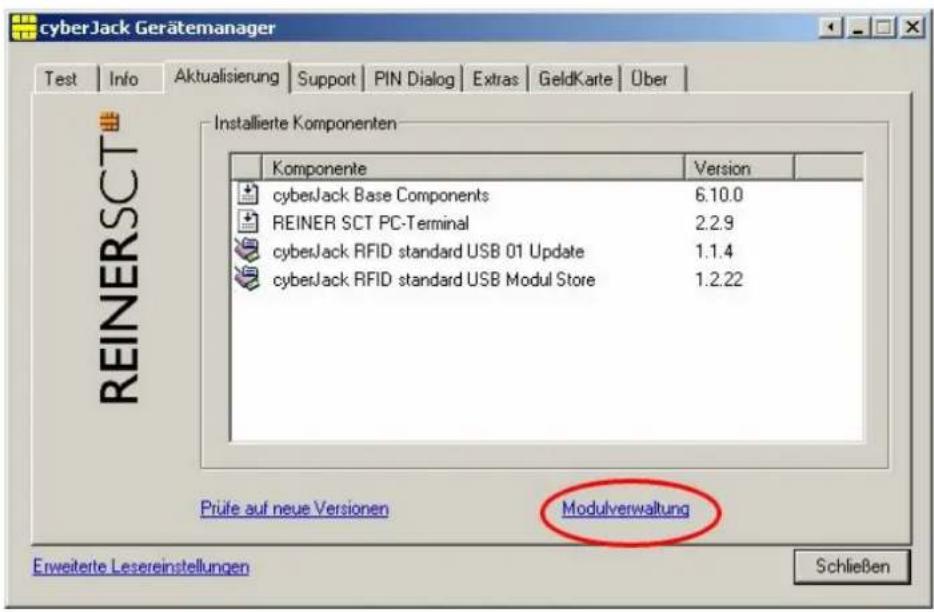 Reiner SCT CyberJack RFID Comfort - Modulverwaltung - 1