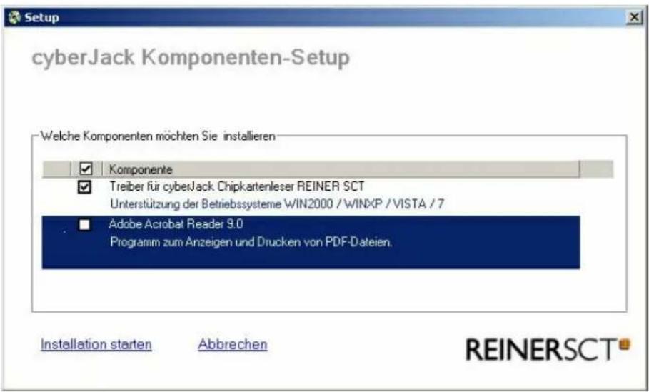 Reiner SCT CyberJack RFID Comfort - Installation der Softwarekomponente - 2