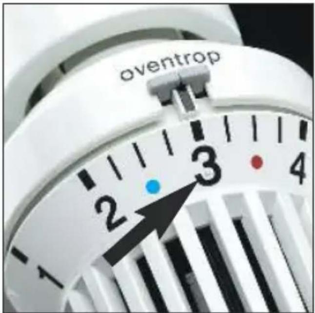 Oventrop Uni XHT - Ertastbare Einstellhilfe: - 1