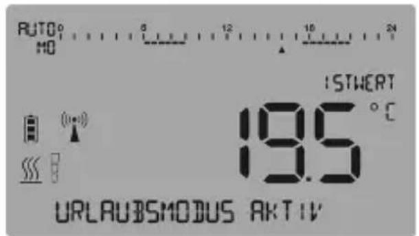 Oventrop R-Tronic RTF B - Urlaubsfunktion (Absenktemperatur bei Abwesenheit) - 1