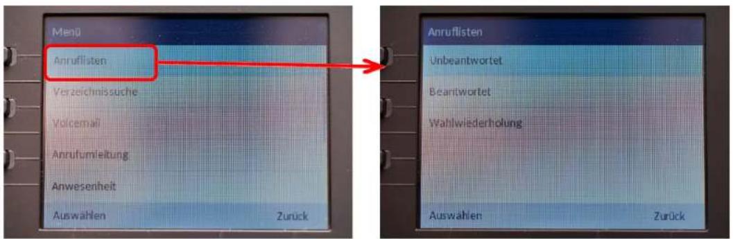 Mitel 6867i - Anruflisten - 1