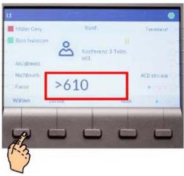 Mitel 6867i - Funktionen Konferenzaufbau - 2