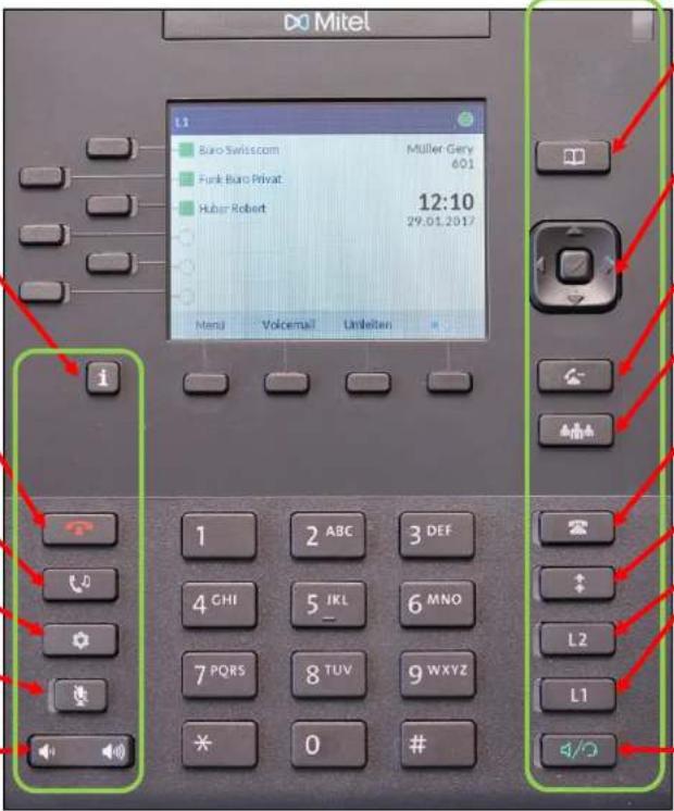 Mitel 6867i - Lautstärketaste - 1