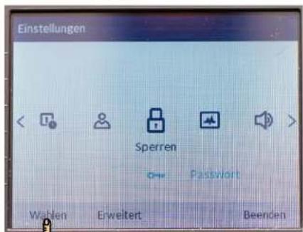 Mitel 6867i - Sperren > Passwort ändern / Telefon sperren - 1