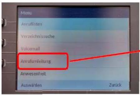 Mitel 6867i - Anrufumleitung - 1