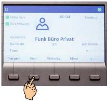 Mitel 6867i - Funktionen Konferenzaufbau - 1