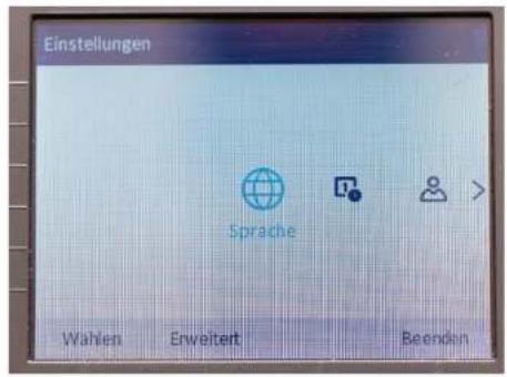Mitel 6867i - Sprache einstellen - 1