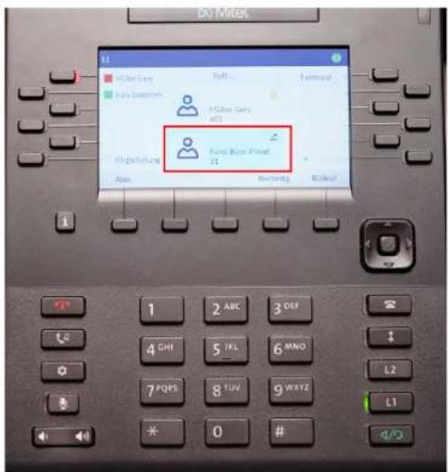 Mitel 6867i - Fortsetzung: Anruf weiterverbinden - 2