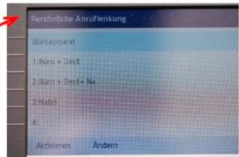 Mitel 6867i - Persönliche Anruflenkung - 2