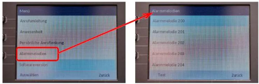 Mitel 6867i - Alarmmelodien - 1