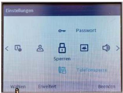 Mitel 6867i - Sperren > Passwort ändern / Telefon sperren - 4
