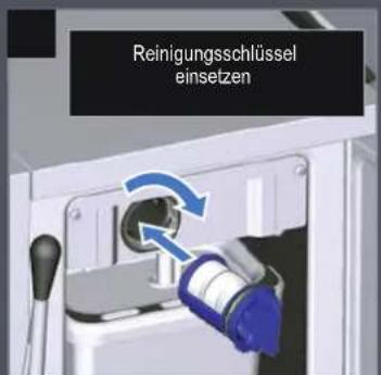 Reinigungsschlüssel einsetzen