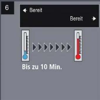 6 ← Bereit Bereit Bis zu 10 Min.