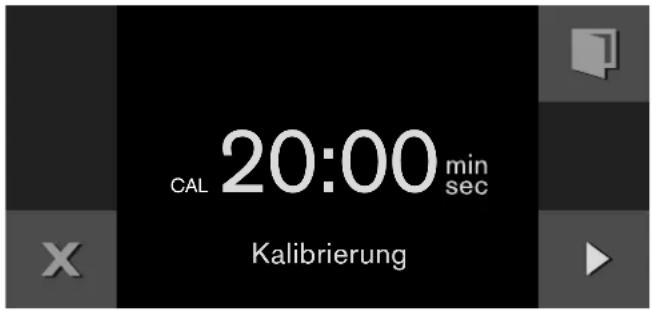 CAL 20:00 min sec Kalibrierung