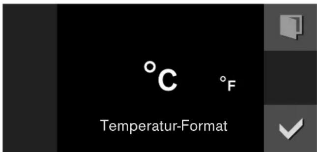 °C °F Temperatur-Format