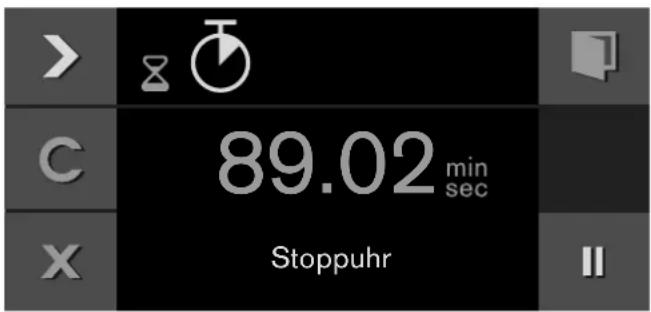 89.02 min sec Stoppuhr