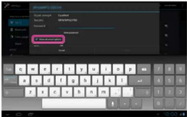 Signal options Excellent Sensory WINS/WRAS FSG Password Show platform Show that option