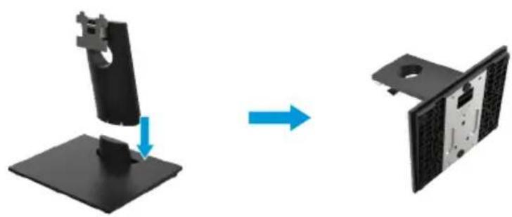 DELL E Series E1920H - Verbinden des monitorständers - 3