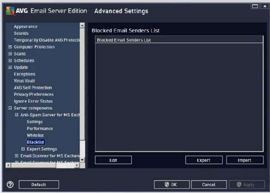 AVG Email Server Edition (2016) - Blacklist - 1