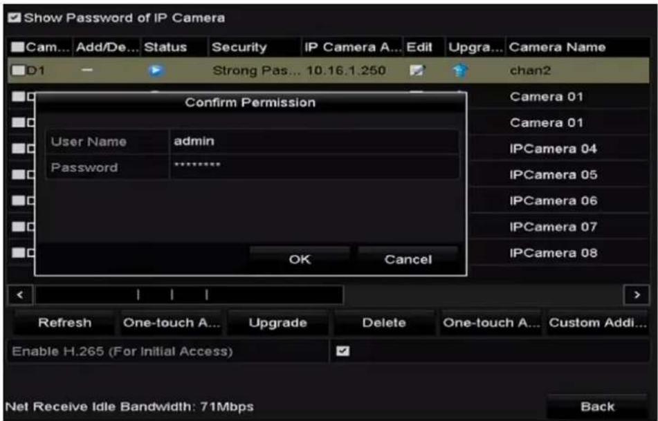 HiLook NVR-108H-D - Enabling the Password of IP Camera Visible - 1