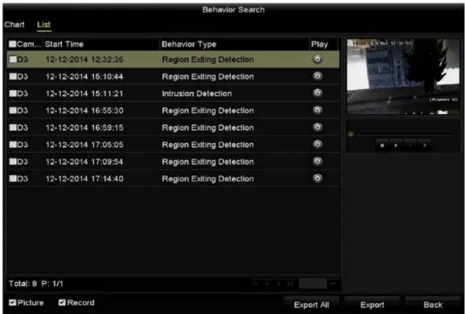HiLook NVR-108H-D - Behavior Search - 2