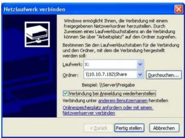 Allnet ALL6260 - Zugriff auf einen Ordner (Folder) durch Einrichtung eines Netzlaufwerks (Windows XP) - 1
