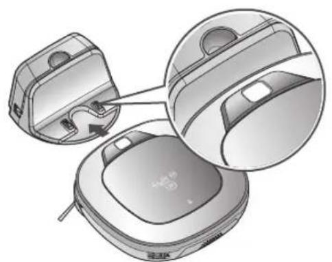LG HomBot 3.0 VR6260LVM - Beim Erhalt der Sprachnachricht, "Batterie schwach. Bringen Sie bitte den HomBot auf die Ladestation zum laden." - 1