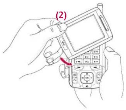 LG V9000 - Öffnen und Schließen des Telefons - 2