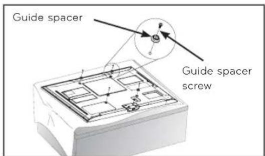 LG PSW400BG - Fixating the mounting bracket on the TV - 1