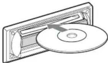 SONY CDX-R3300S - Insert the disc labelled side up. - 1