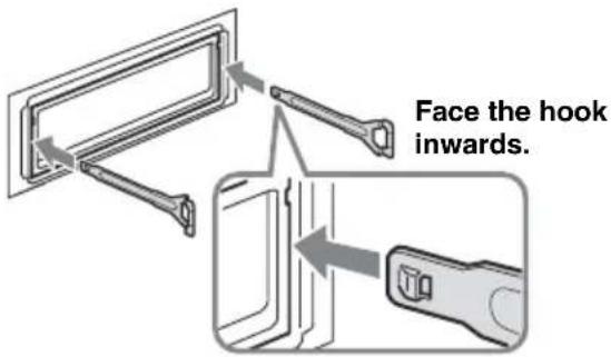 Face the hook inwards.