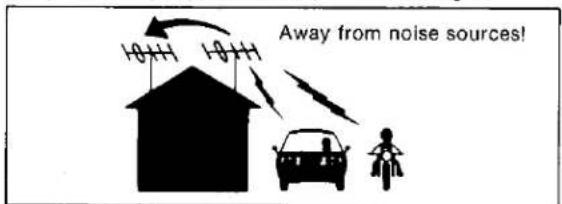 Away from noise sources!