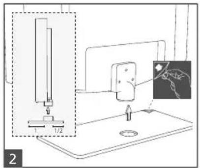 Technika 22E21W-FHD/DVD - Attaching the stand - 4
