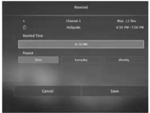 SHARP 4T-C50BJ2KE2FB - To Set a Reminder for a Television Programme - 2