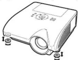 SHARP XG-PH50X - Adjust the projector angle - 1
