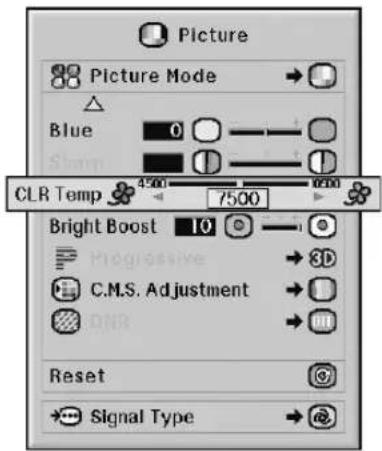 SHARP XG-PH50X - Adjusting the Color Temperature - 1