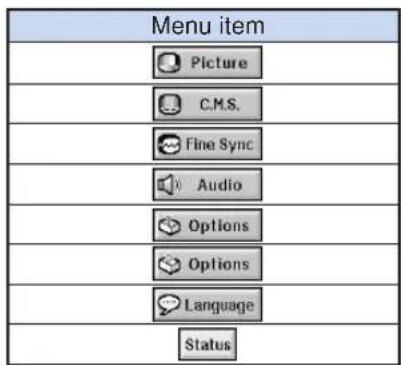 SHARP XG-PH50X - Press ◀ or ▶ to display the other menu items. - 2