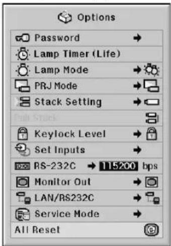 SHARP XG-PH50X - Returning to the Default Settings - 1