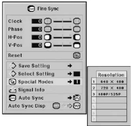SHARP XG-PH50X - Special Mode Setting - 1