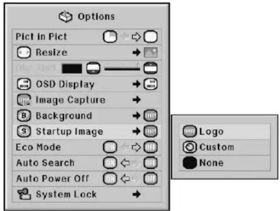 SHARP XG-PH50X - Selecting the Startup Image - 1