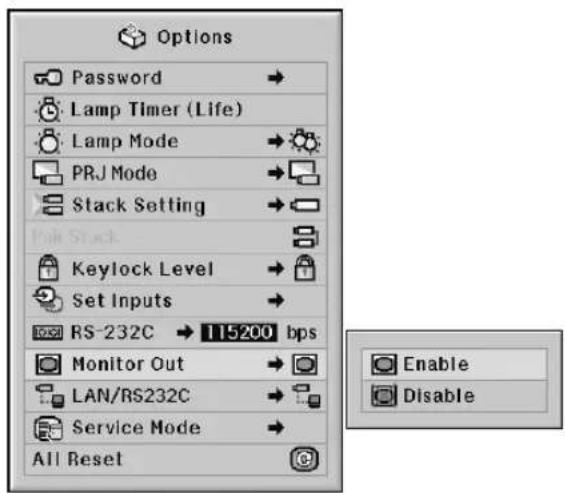 SHARP XG-PH50X - Monitor Output Settings - 1