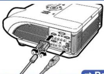 SHARP XG-PH50X - Connect the projector to the computer and plug the power cord into the AC socket of the projector - 1