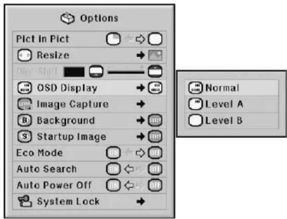 SHARP XG-PH50X - Setting On-screen Display - 1