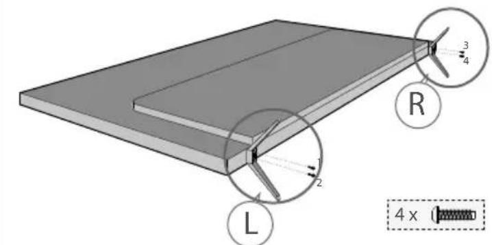 SHARP LC-55CFG6452K - Detaching the stand - 1